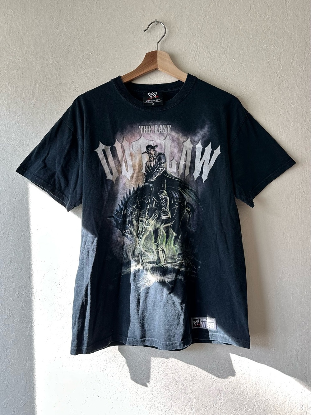 Vintage y2k 2010 wwe the undertaker last outlaw t-shirt medium black cotton